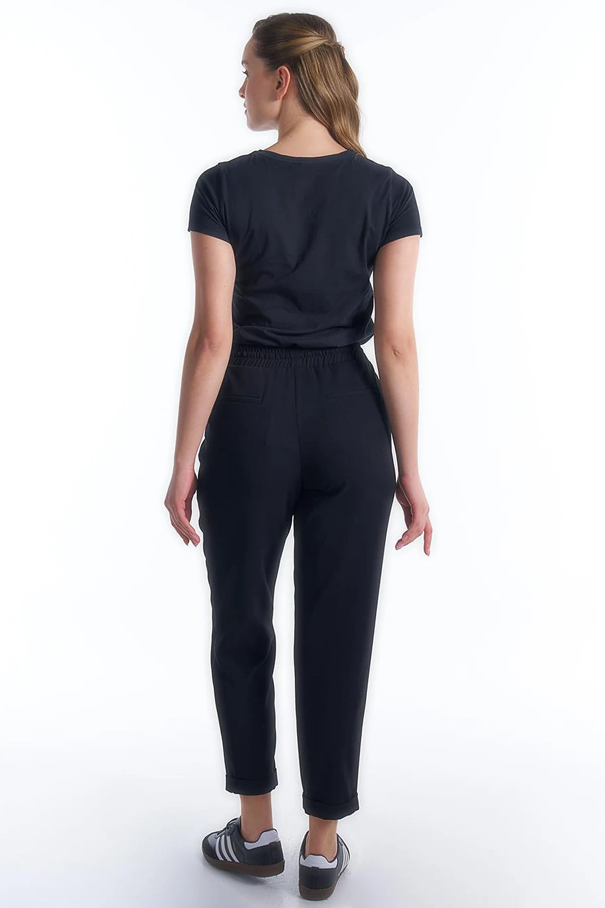 Chima Stitch Lace-Up Pants Black
