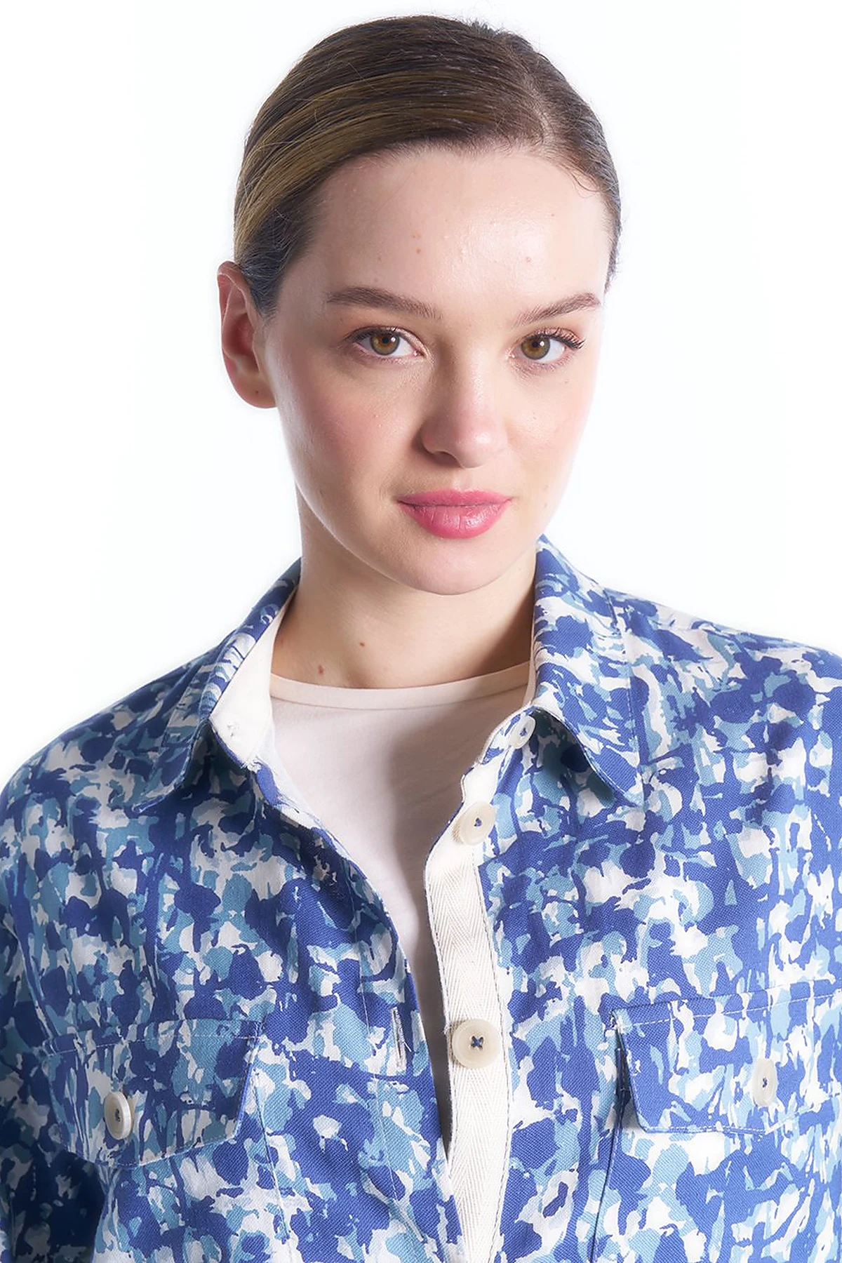 Tunic with Pocket Detail and Garnish in Blue-Mint