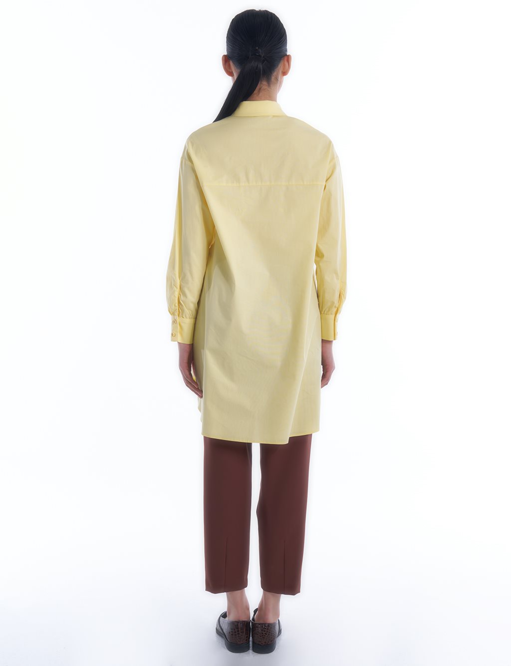 Ethnic Pattern Tunic Light Yellow