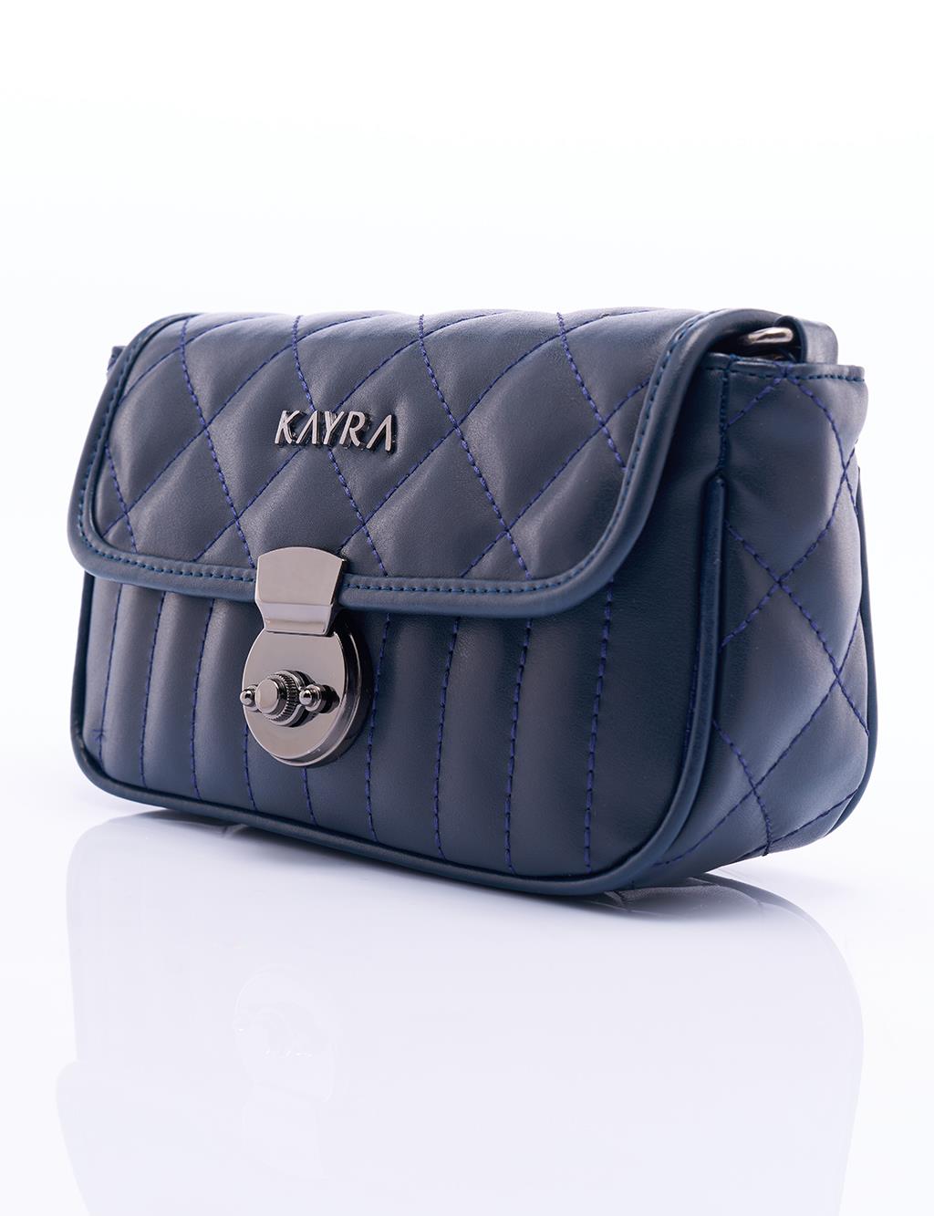 Quilted Bag Navy Blue
