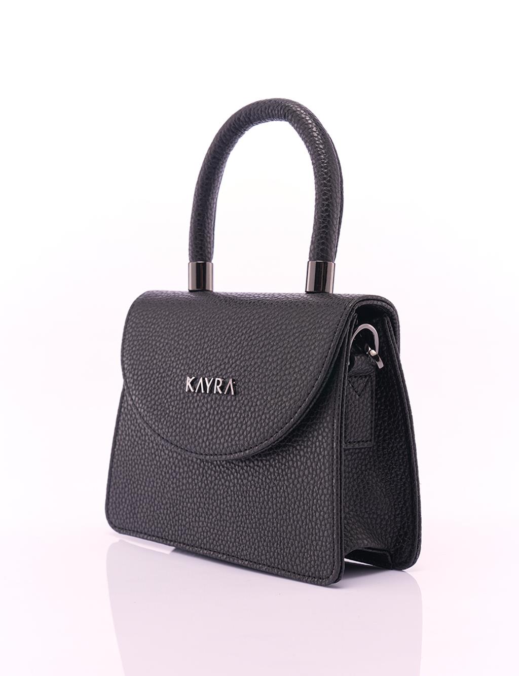 Faux Leather Cover Bag Black
