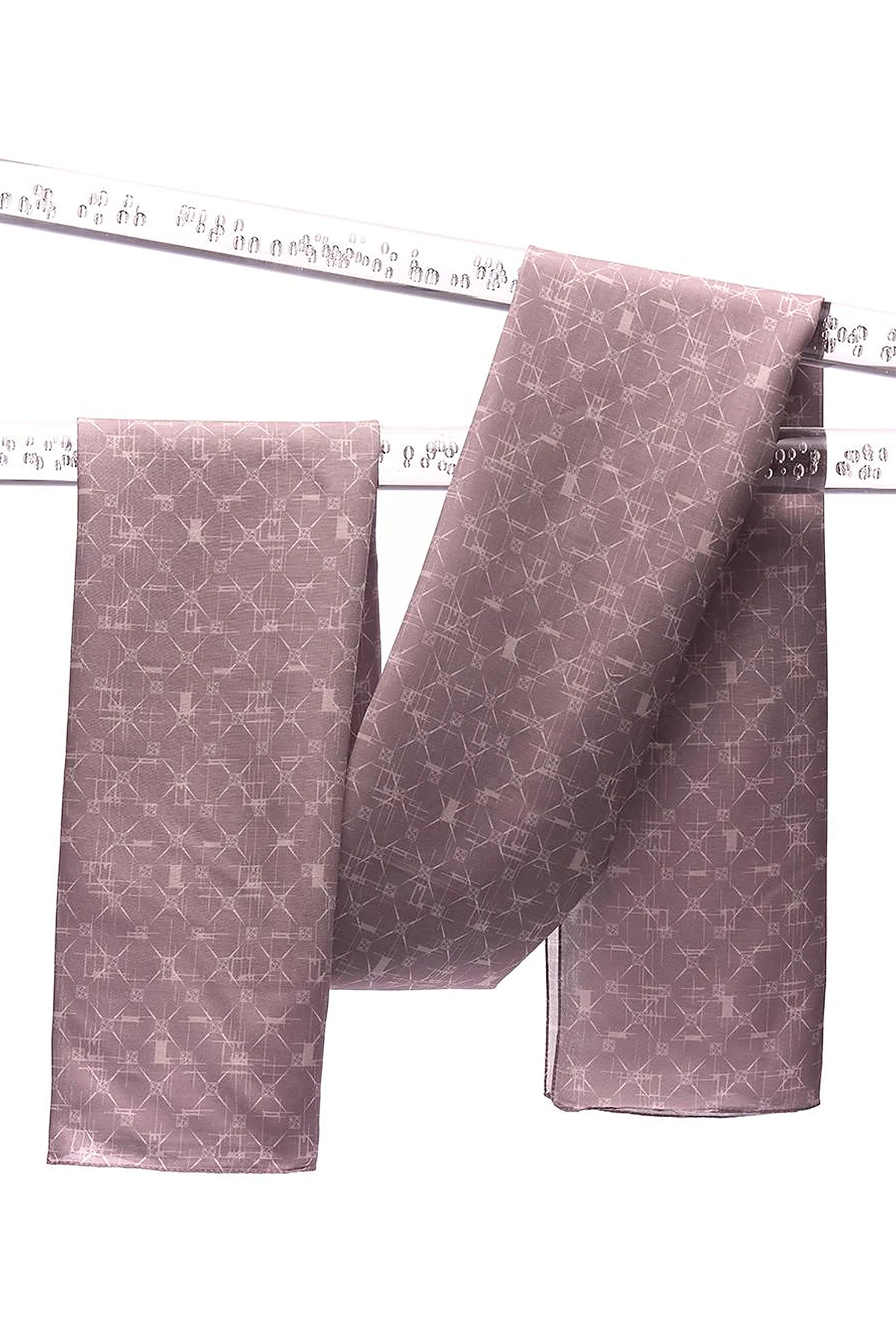 Monogram Patterned Shawl Dark Mink