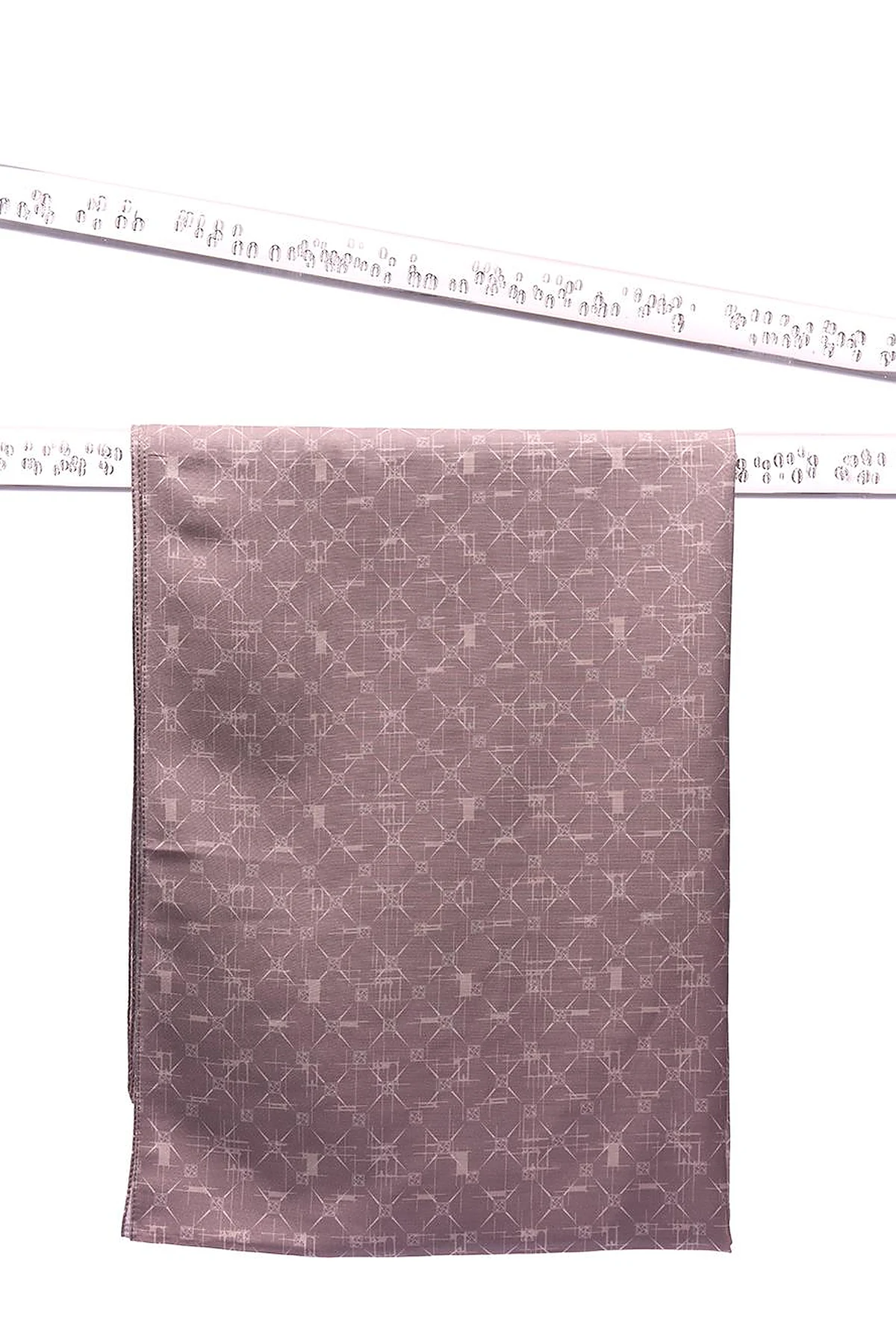 Monogram Patterned Shawl Dark Mink