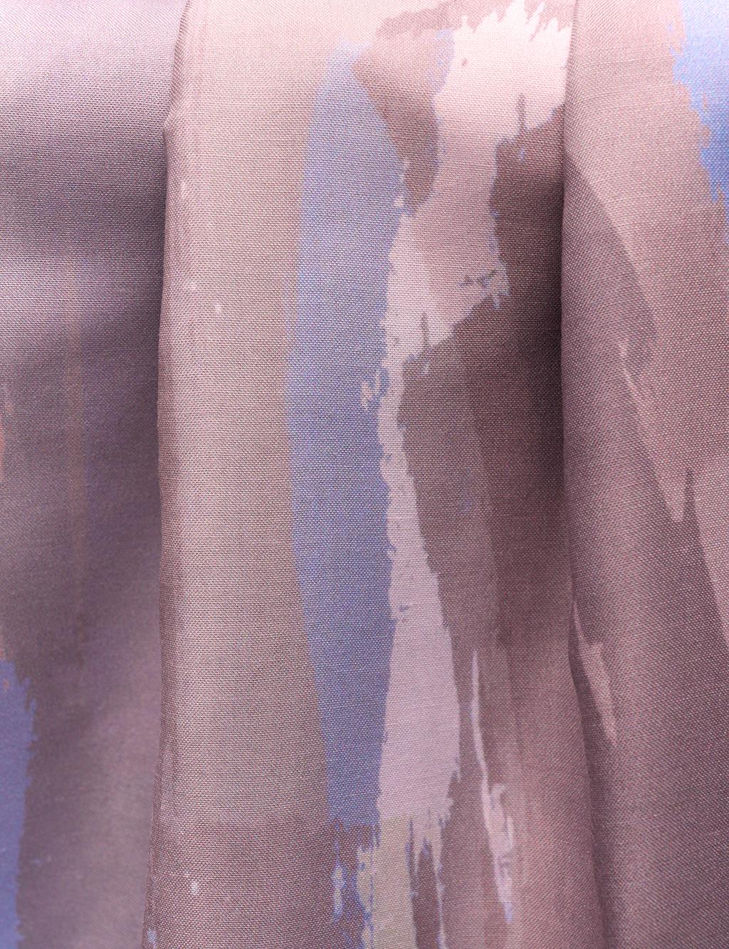 Abstract Pattern Digital Print Shawl Blue