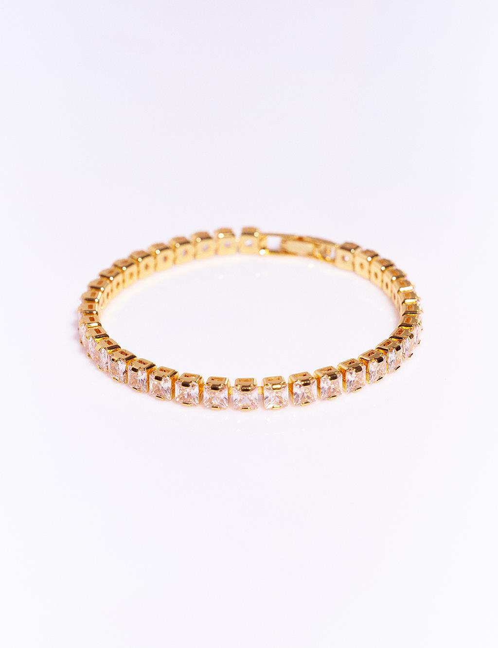Zirkon Bileklik Gold