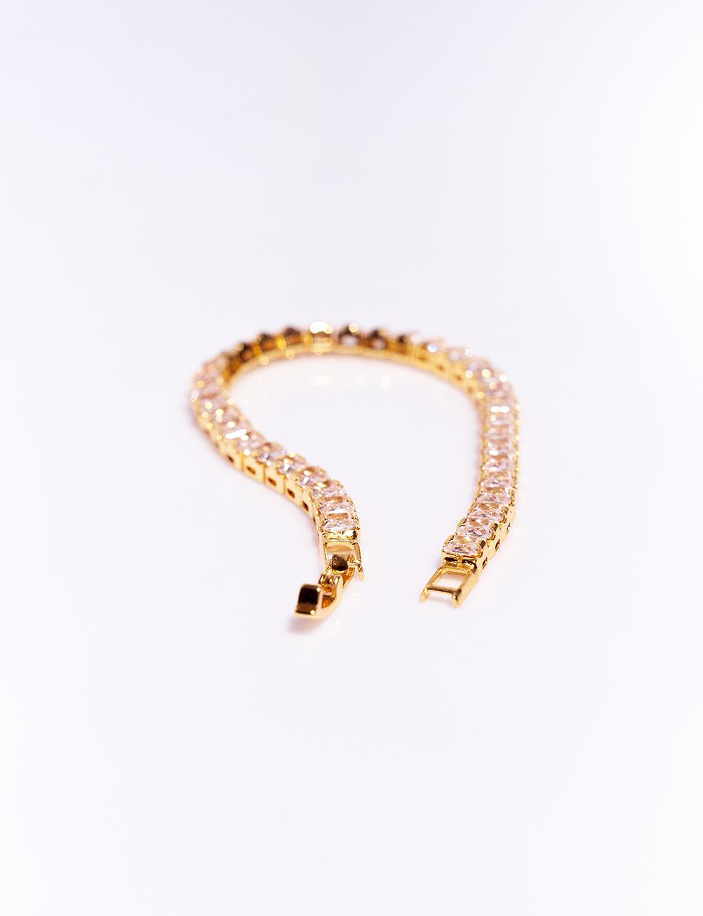 Zirkon Bileklik Gold