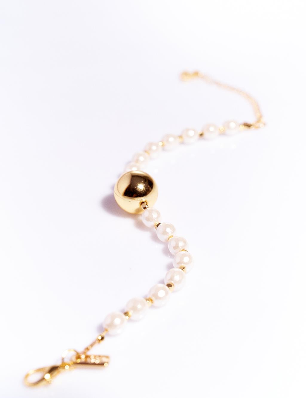 Dorika Boncuk Detaylı Bileklik Gold