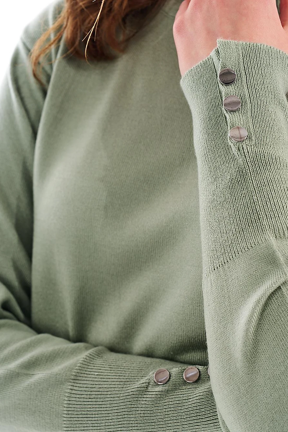Turtleneck Basic Knitwear Tunic Moss Green