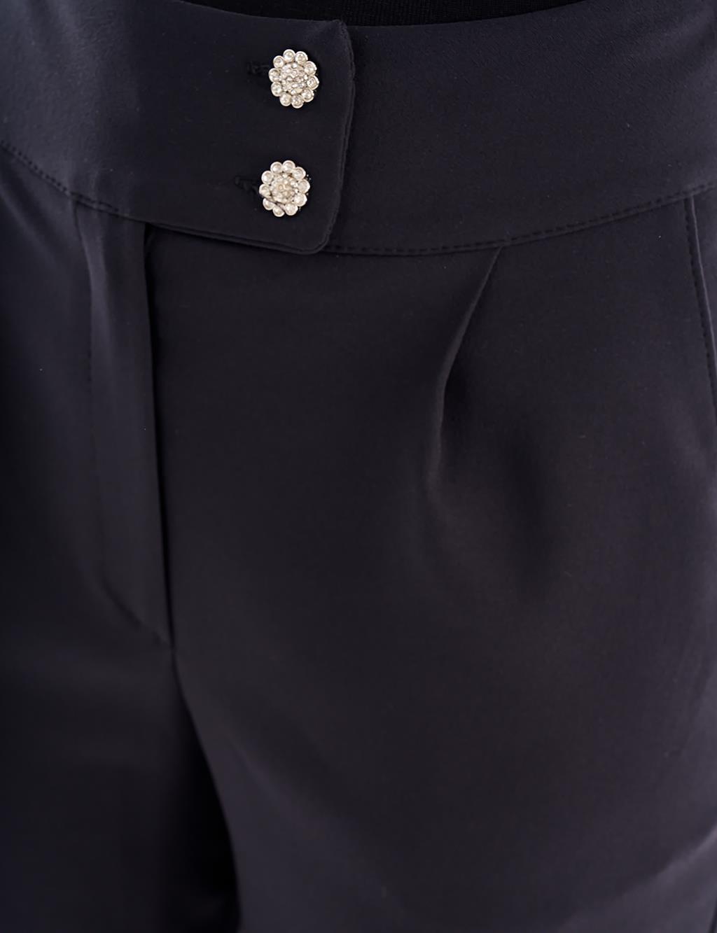 Double Button Carrot trousers Black