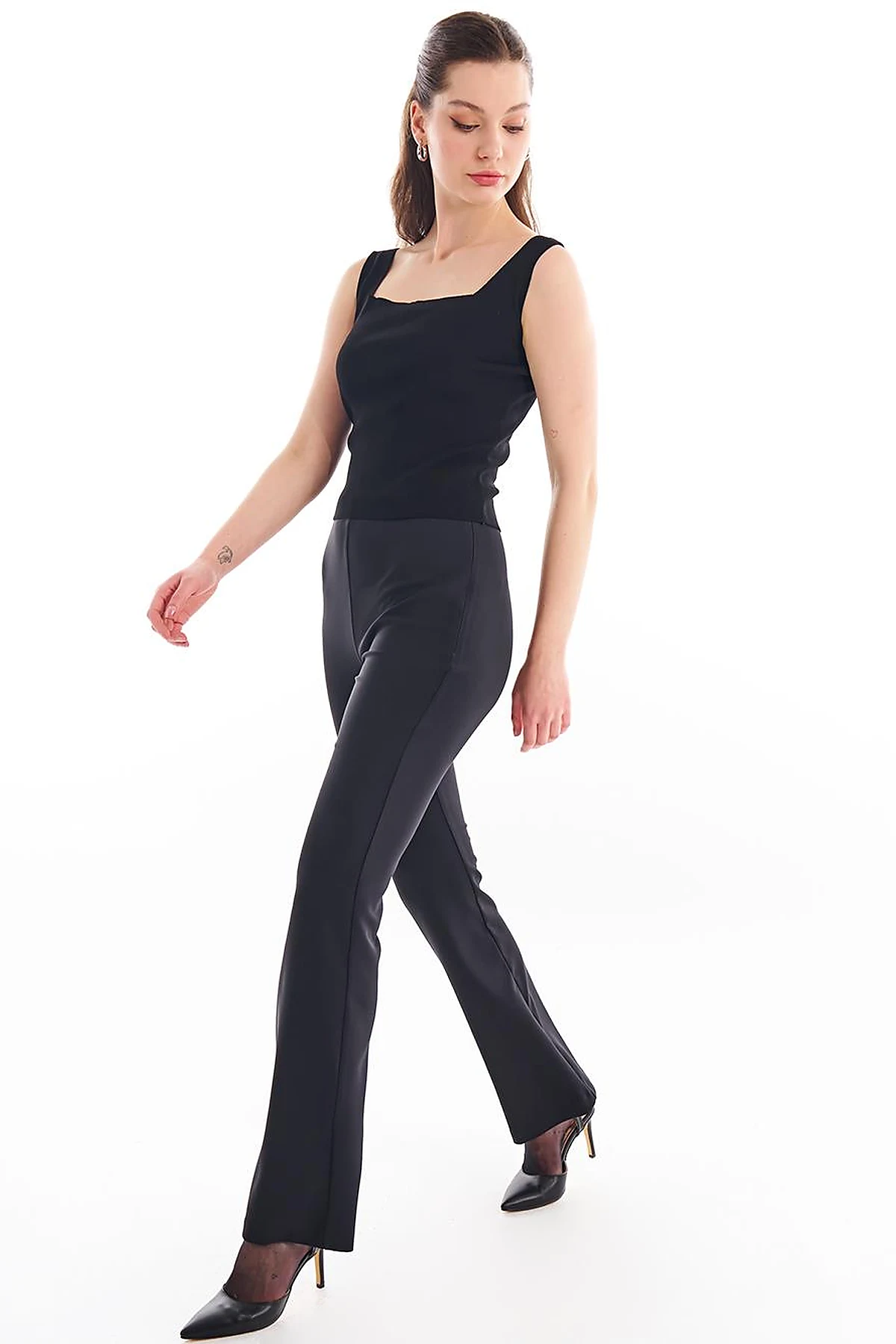 Flare Fit Pants Black