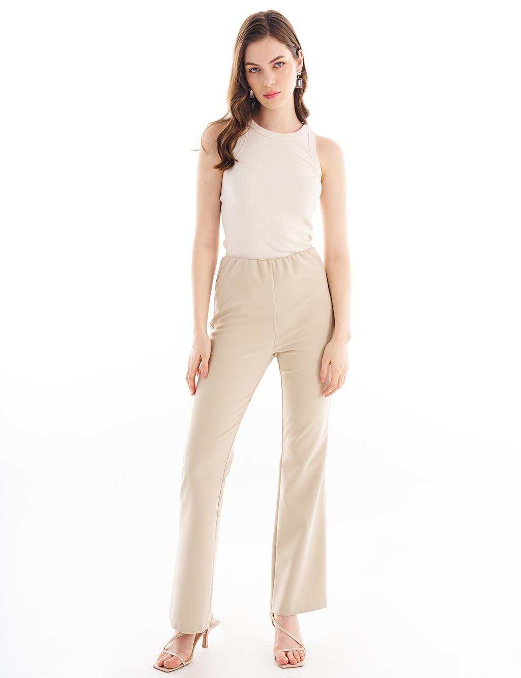Flare Fit Pants Stone