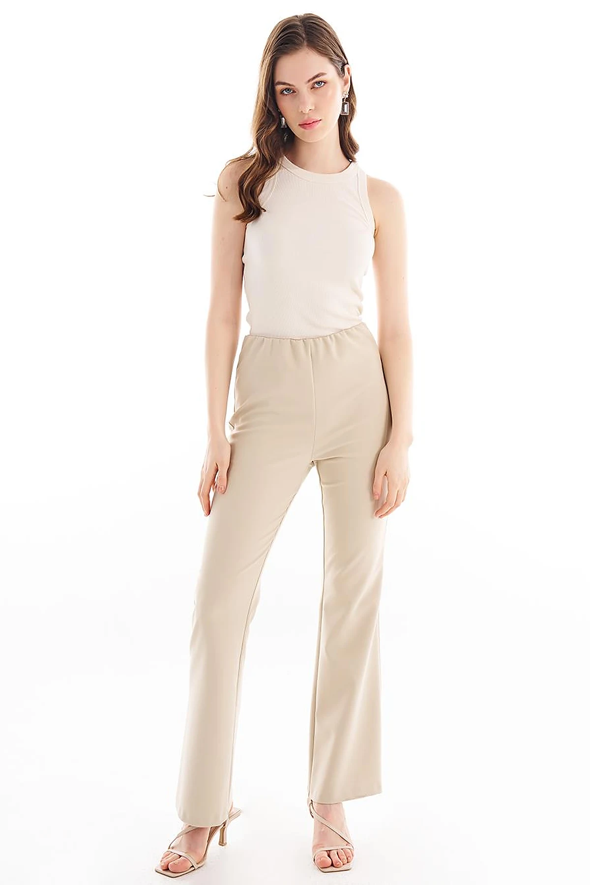 Flare Fit Pants Stone