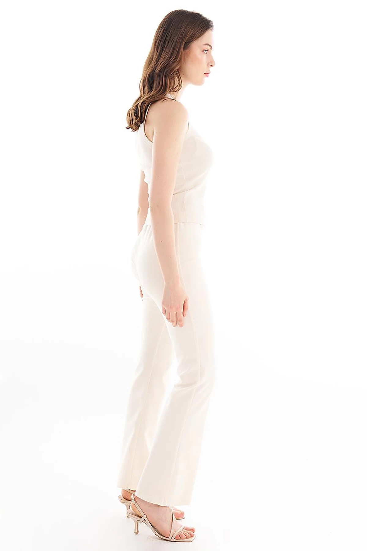 Flare Fit Pants Ecru