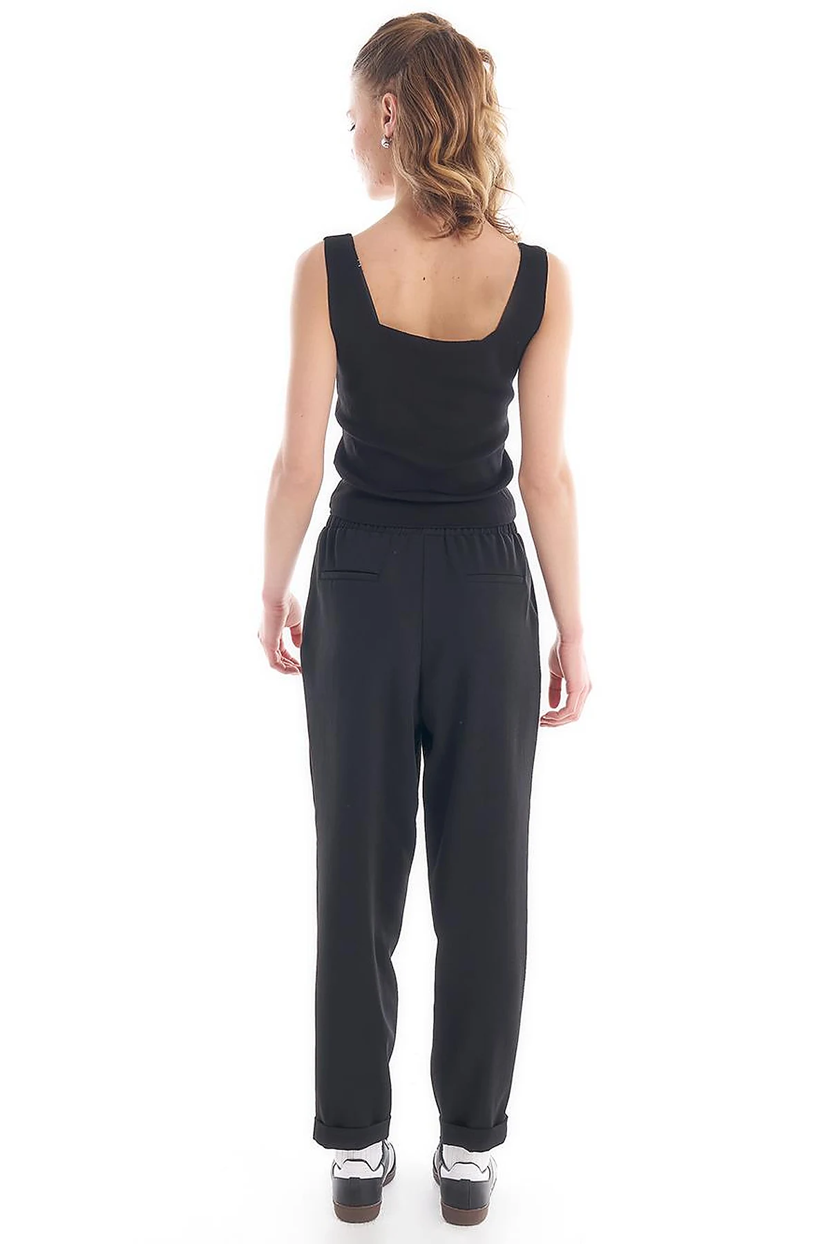 Chima Stitch Lace-Up Pants Black