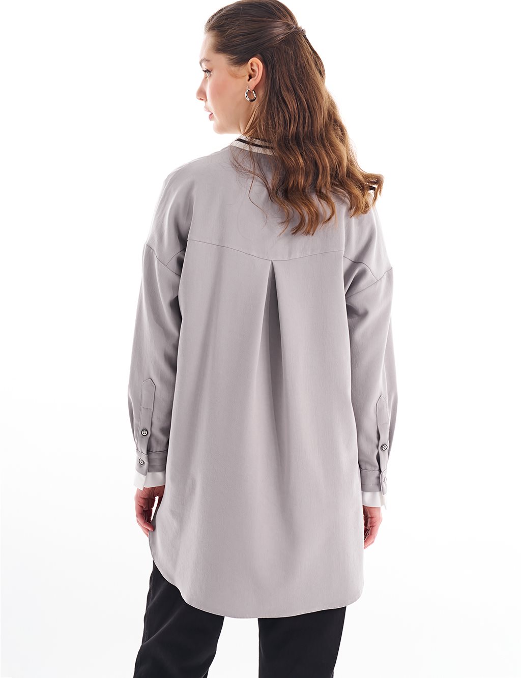 Embroidered Tunic Gray