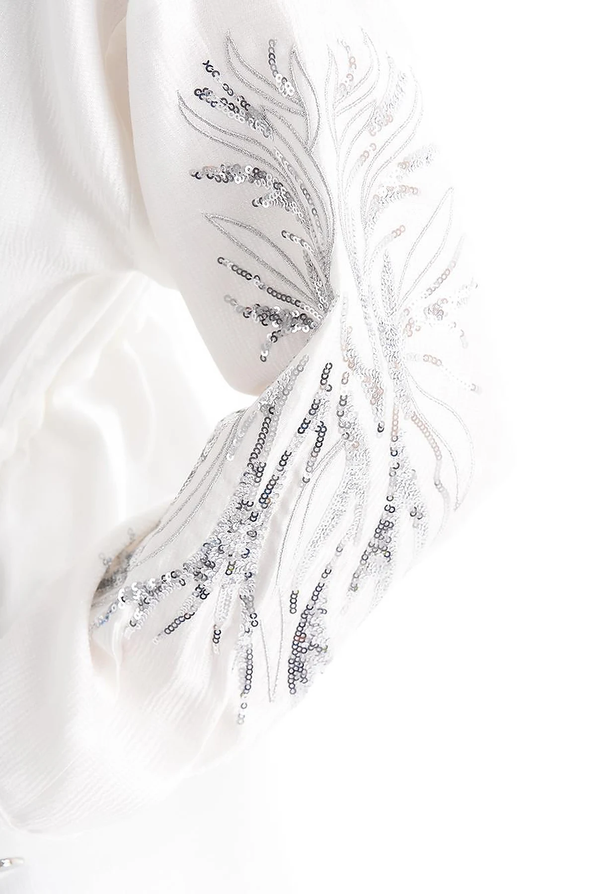 Embroidered Adjustable Waist Jacket Ecru