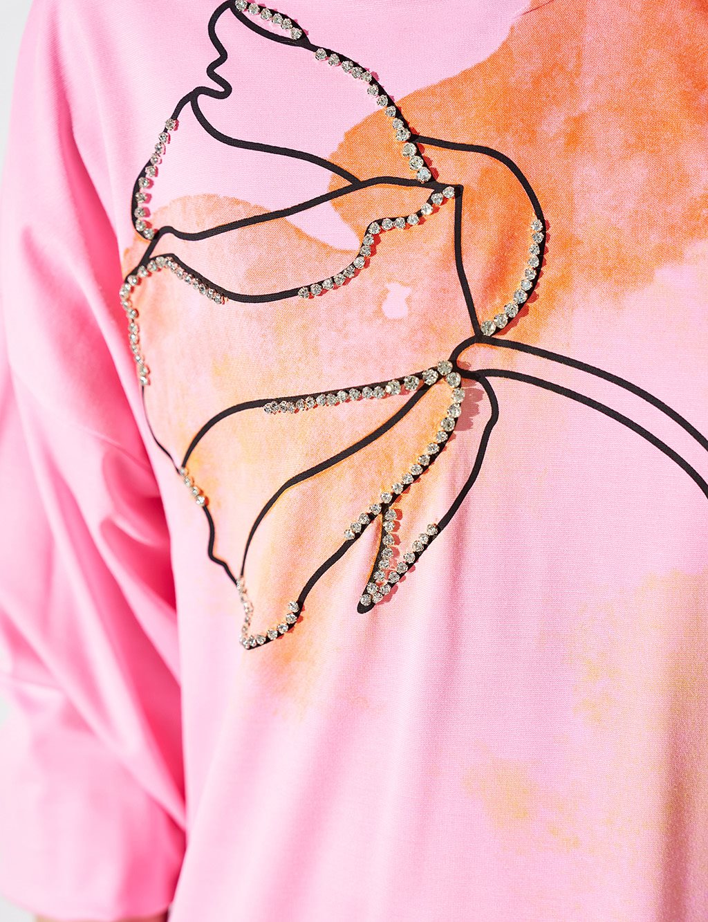 Hood Detailed Sweatshirt Candy Pink