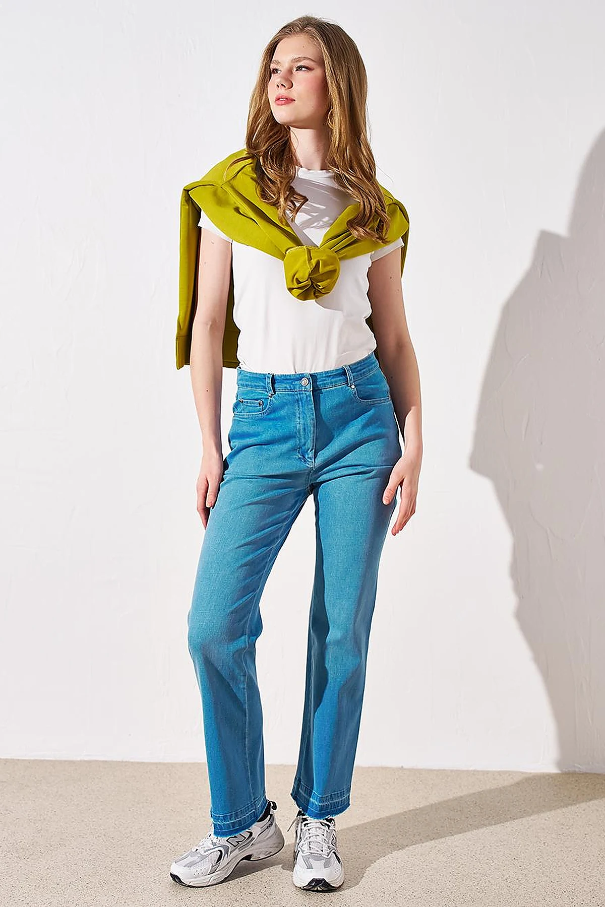 High Waist Denim Pants Blue