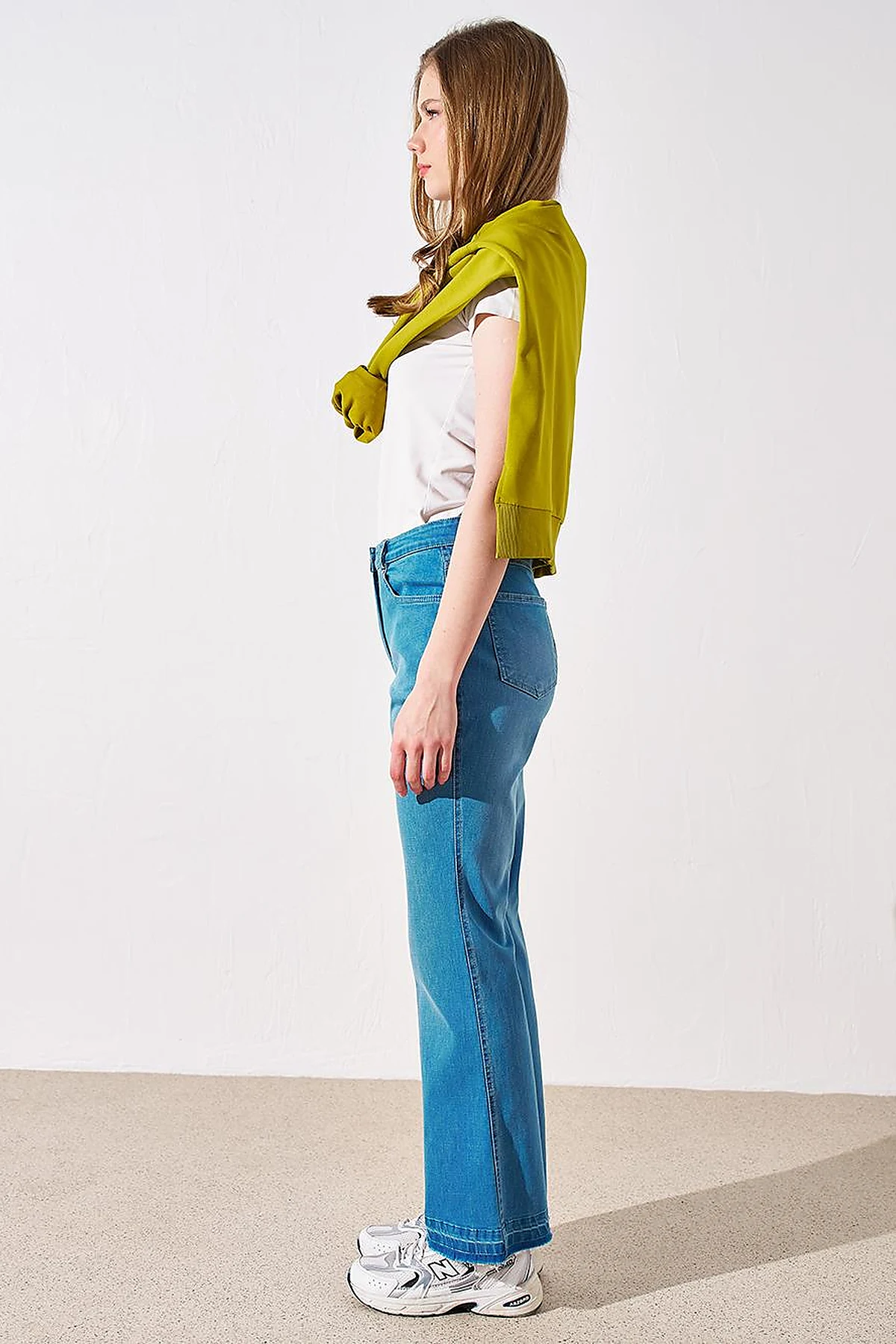 High Waist Denim Pants Blue