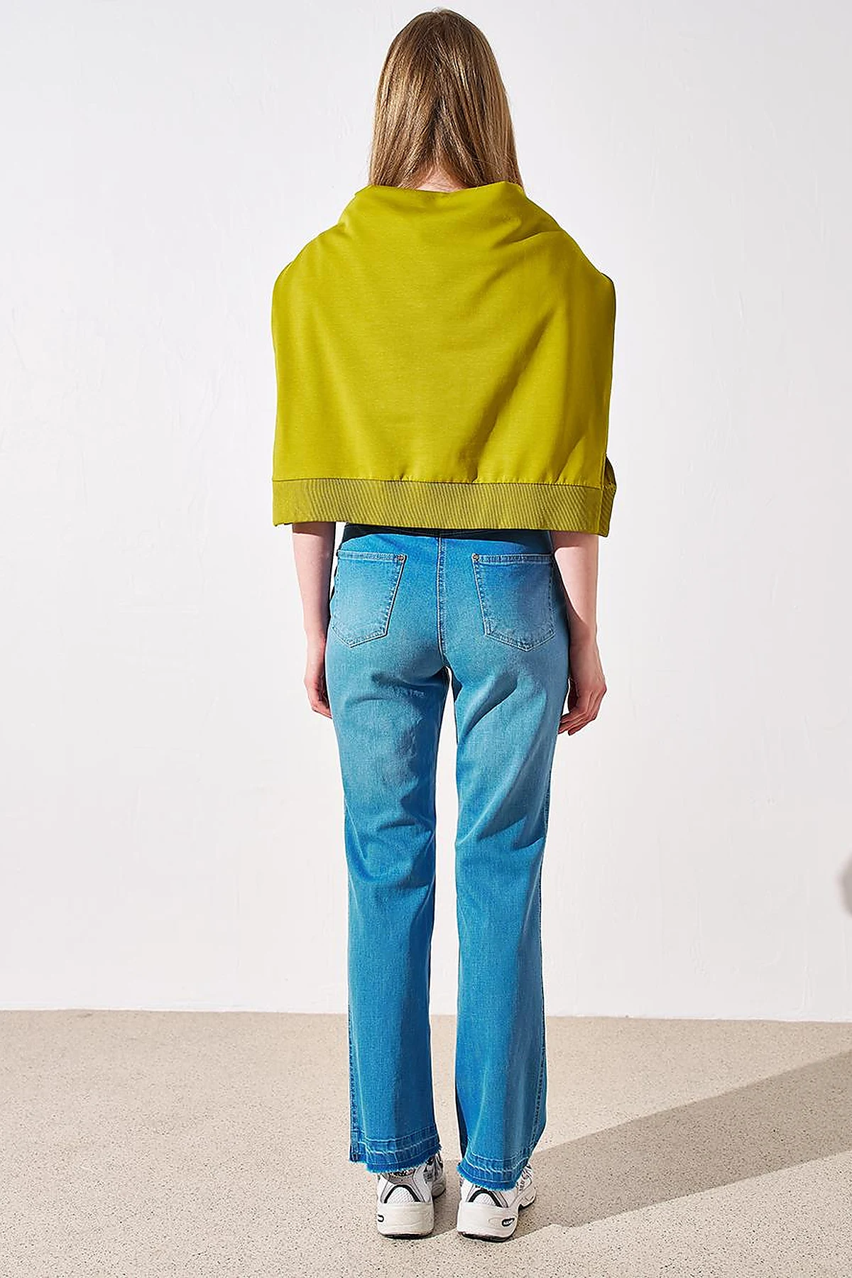 High Waist Denim Pants Blue
