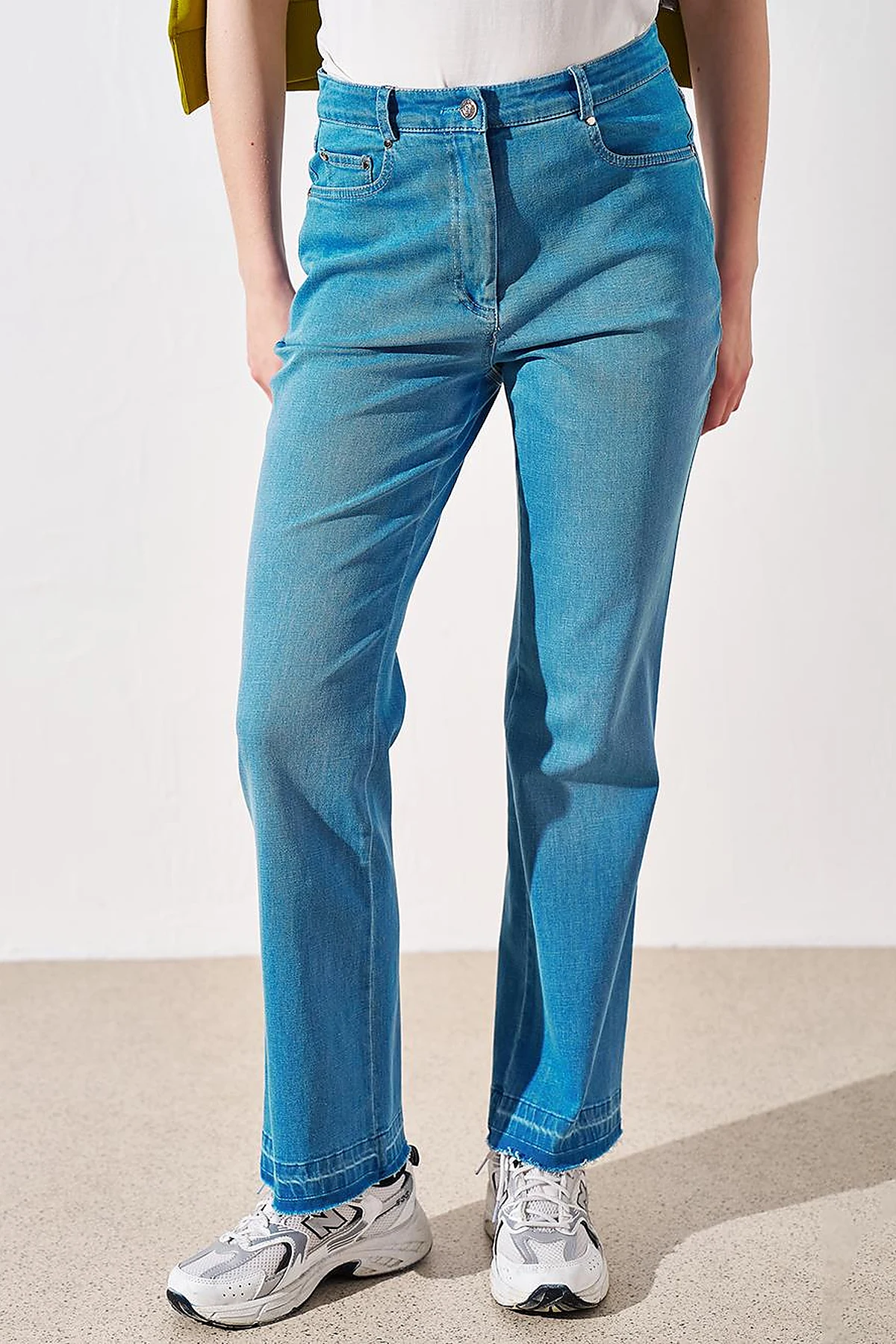 High Waist Denim Pants Blue