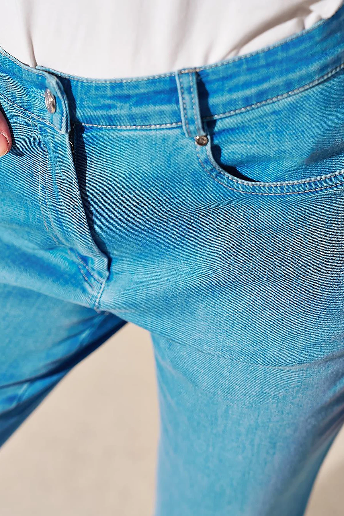 High Waist Denim Pants Blue