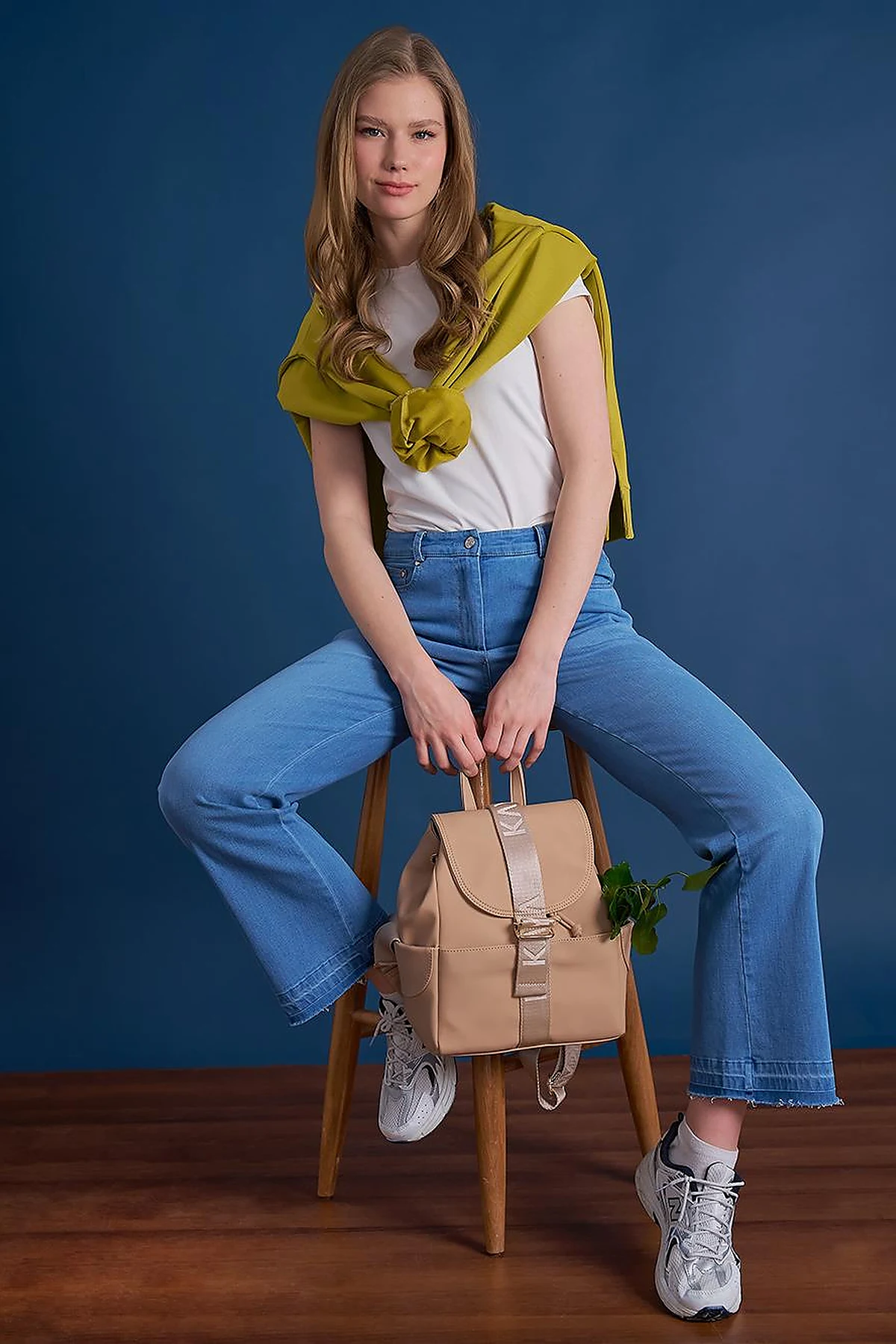High Waist Denim Pants Blue