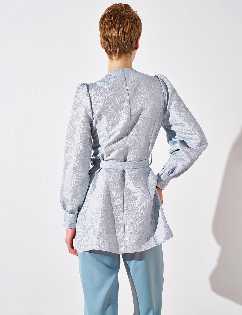 Jacquard Jacket Sea Ice with Metal Accessories