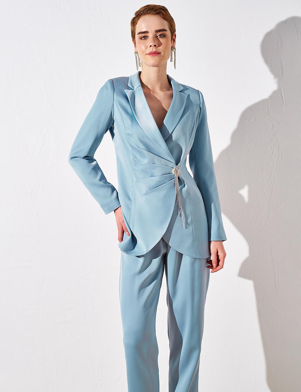 Double Breasted Closure Double Suit Sea Ice
