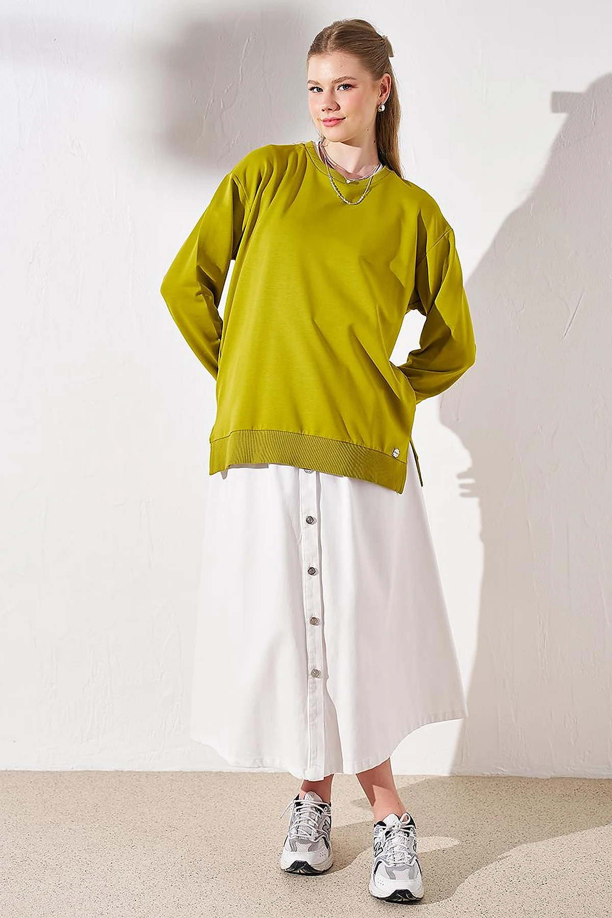 Zero Collar Sweatshirt Olive