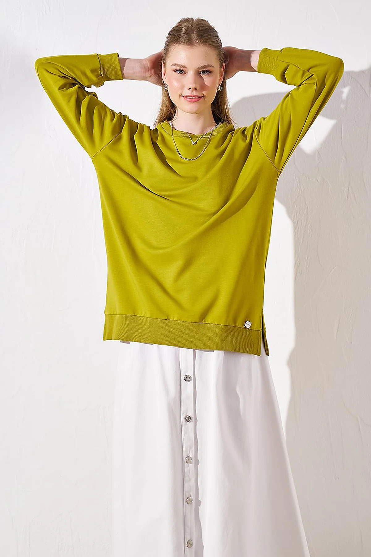 Zero Collar Sweatshirt Olive