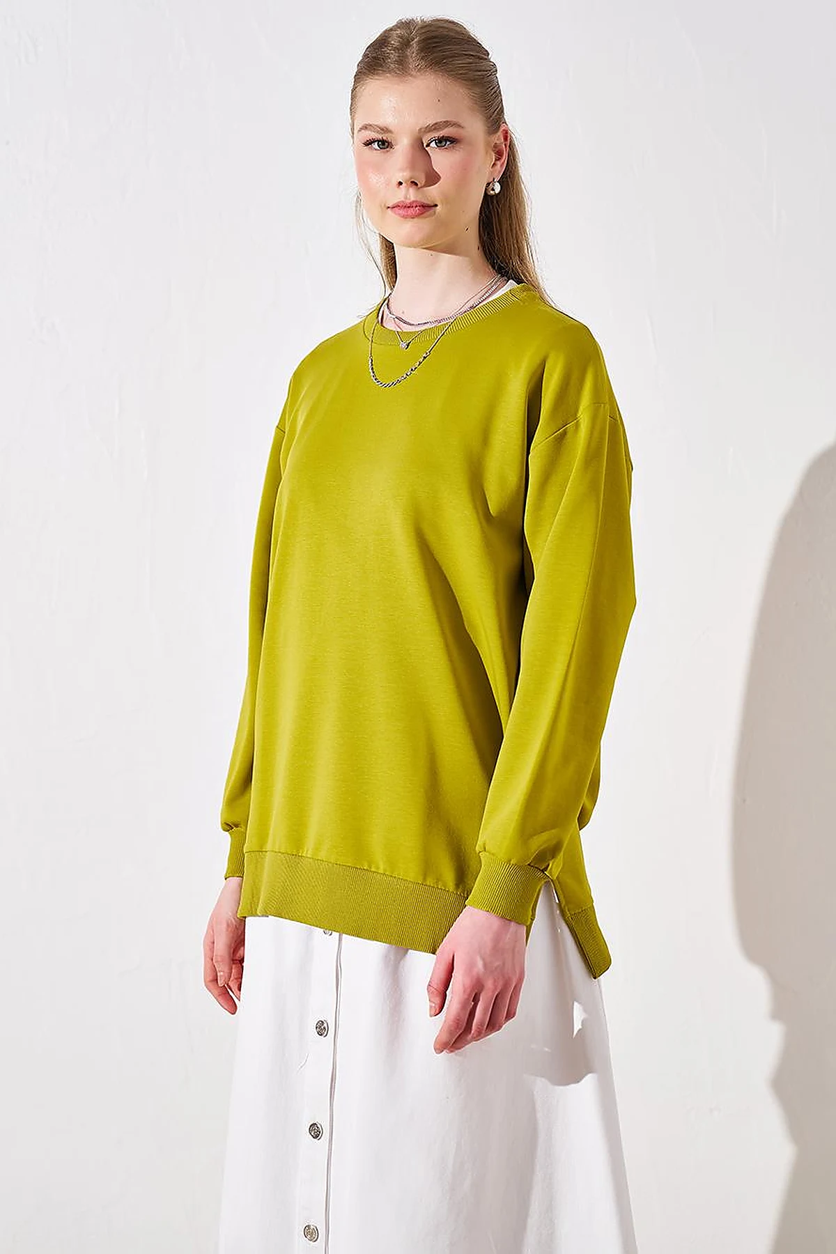 Zero Collar Sweatshirt Olive