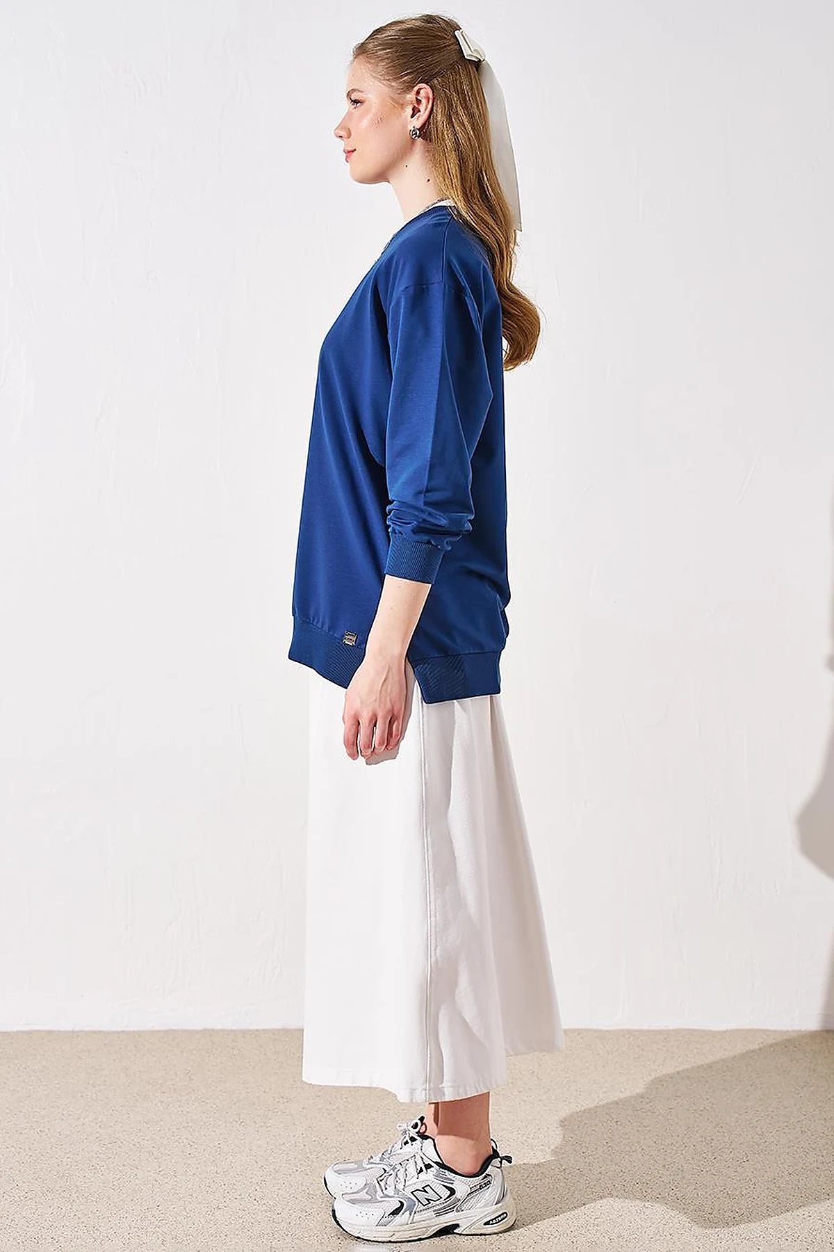 Zero Collar Sweatshirt Indigo