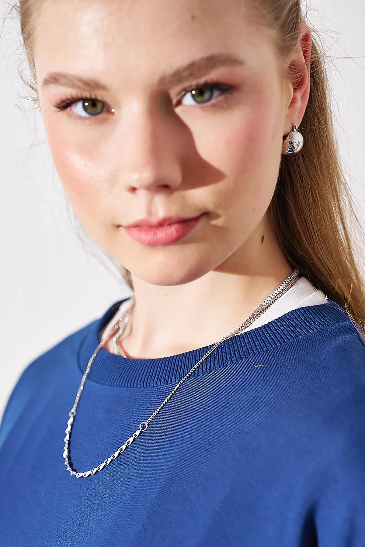 Zero Collar Sweatshirt Indigo