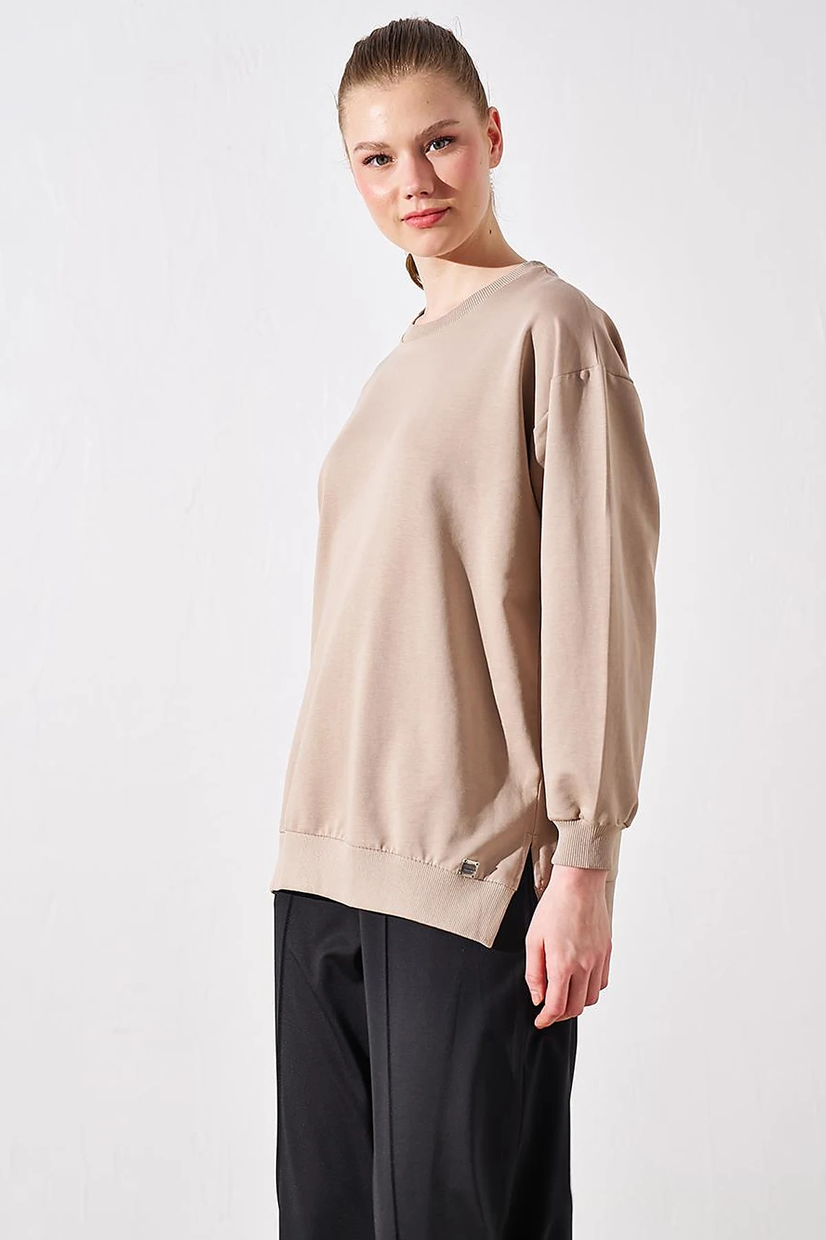 Zero Collar Sweatshirt Mink