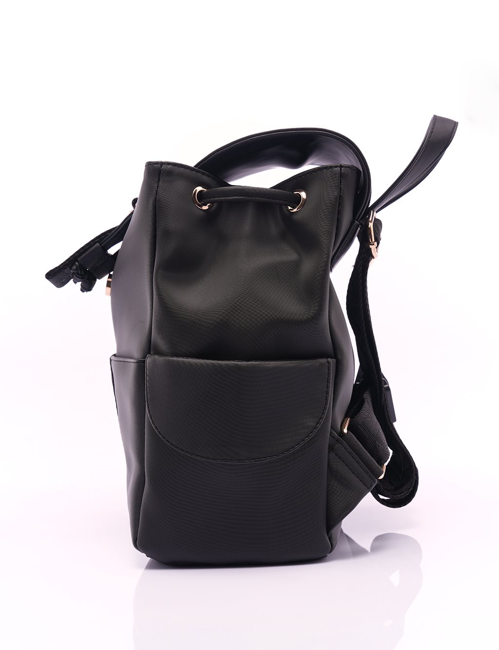 Woven Strap Backpack Black