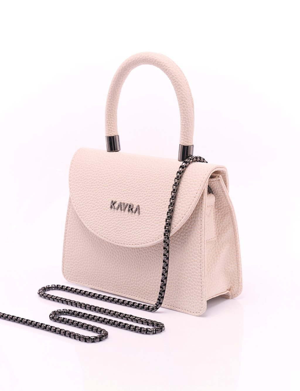 Artificial Leather Cover Bag Cream