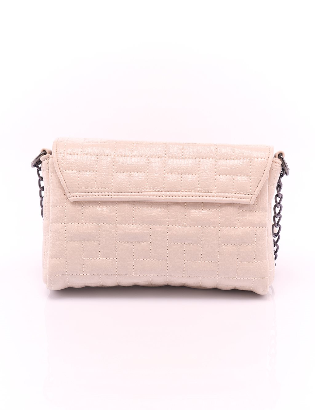 Croco Pattern Bag Cream with Cover