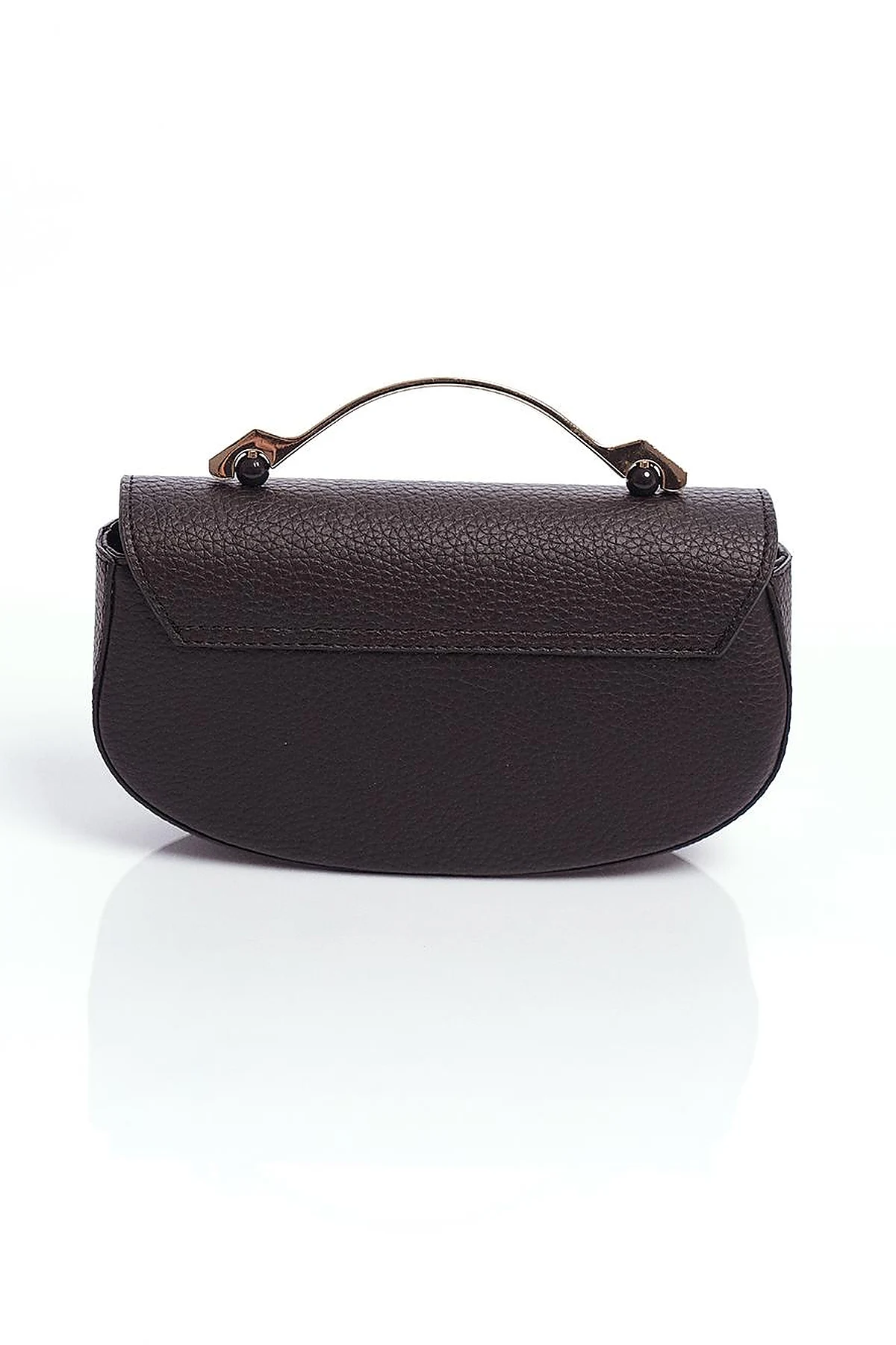 D Form Bag with Metal Handle Detail Black