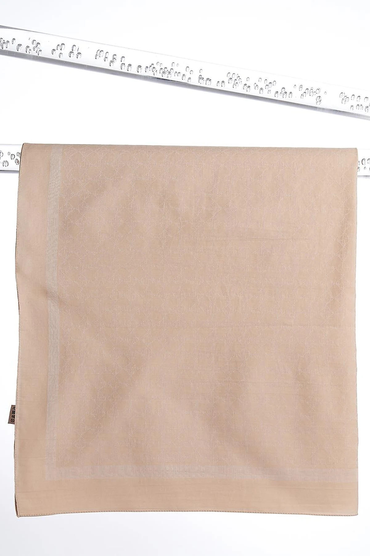 Cotton Monogram Scarf Beige