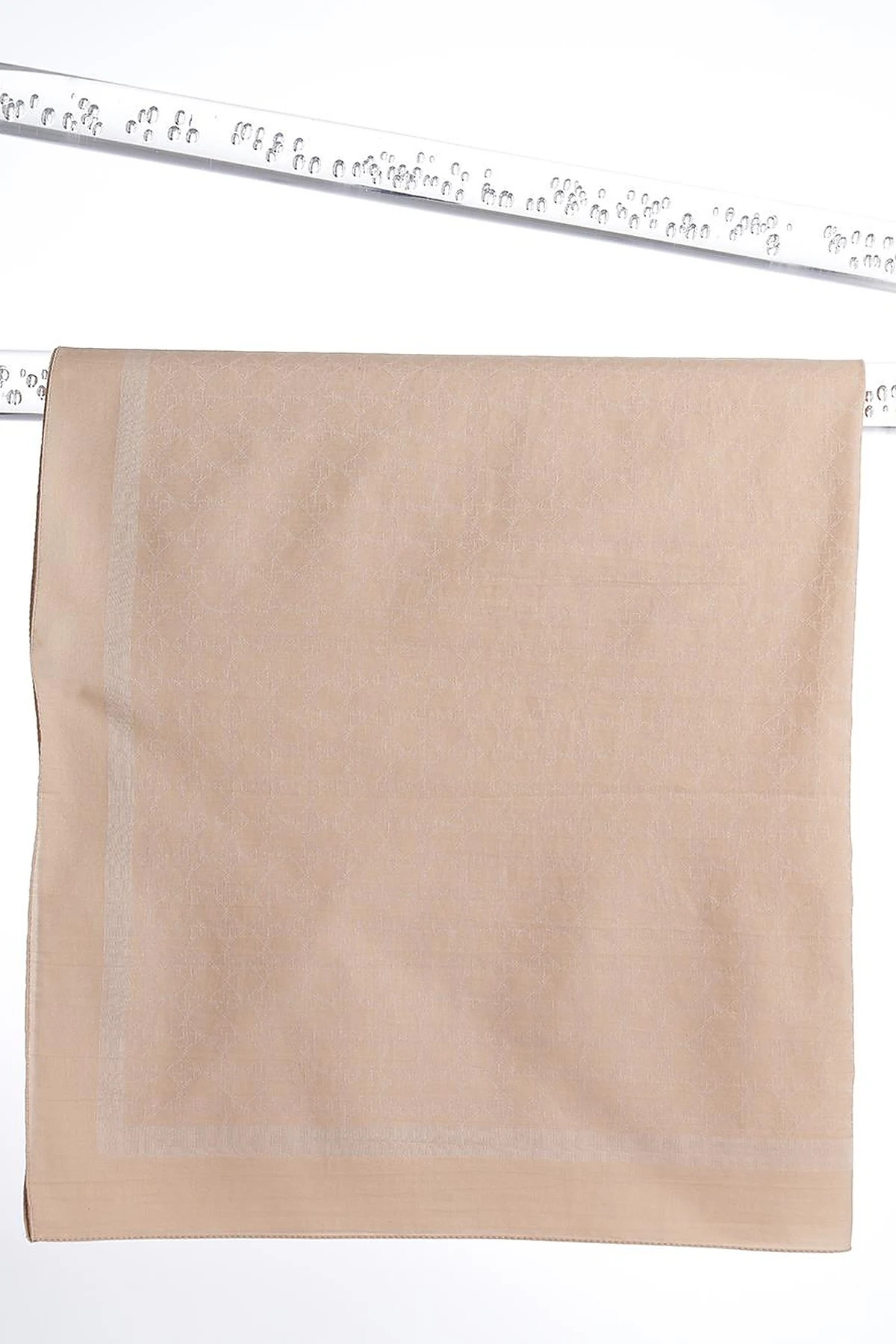Cotton Monogram Scarf Beige