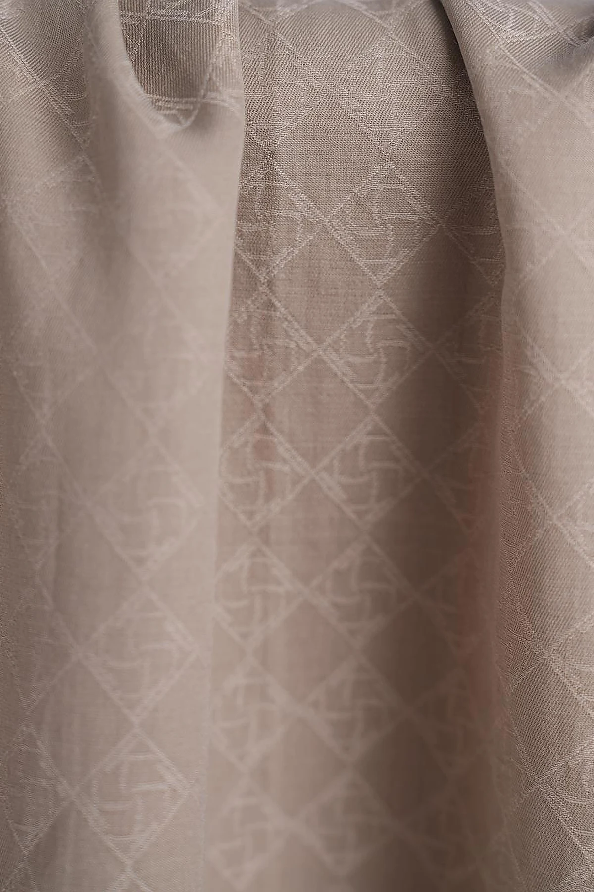 Cotton Monogram Scarf Stone