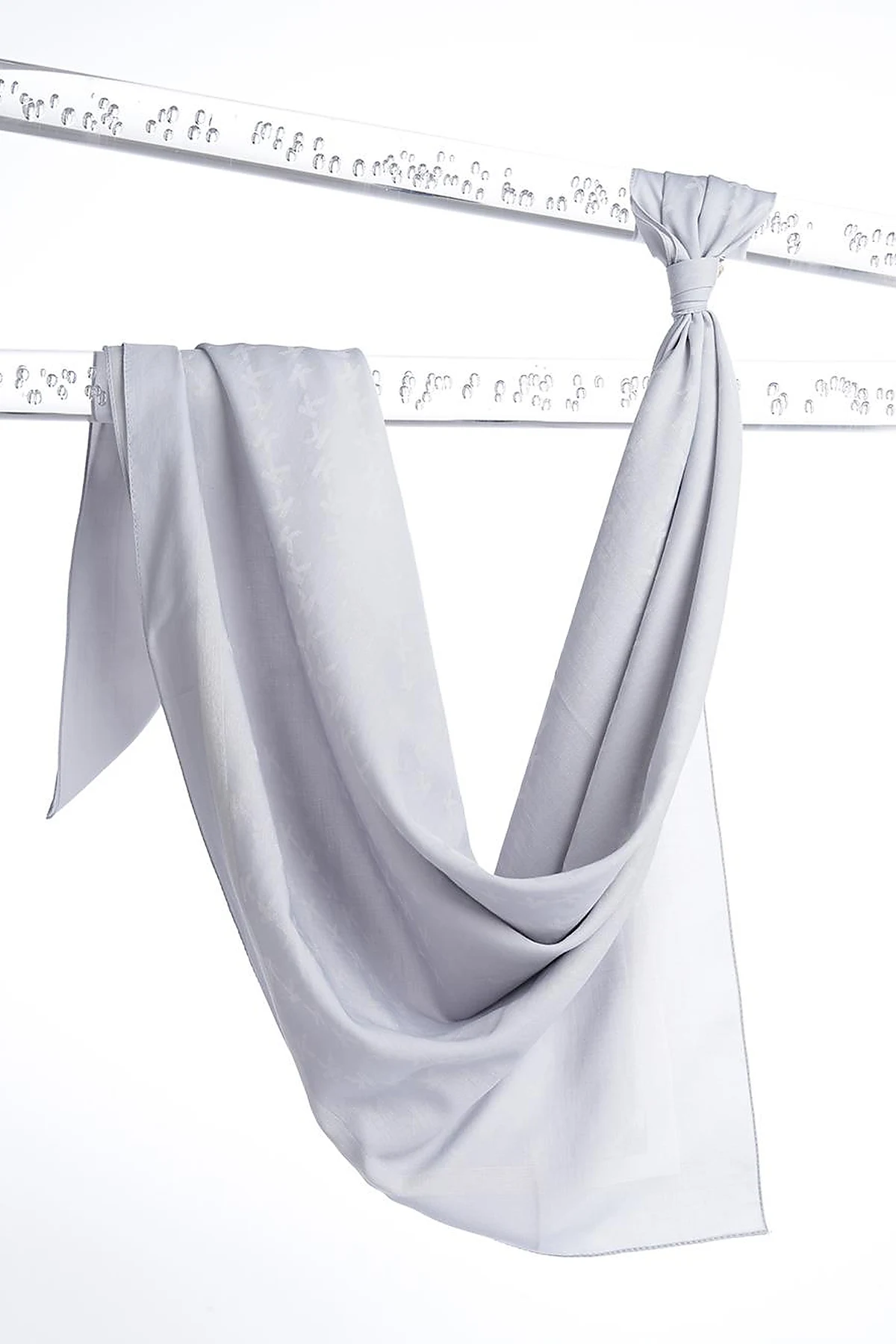 K Logo Woven Scarf Light Gray