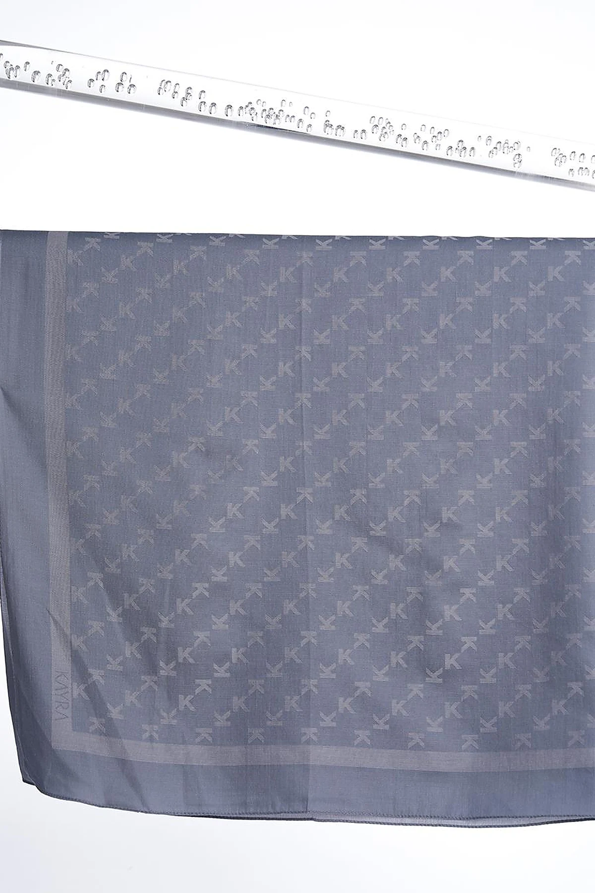 K Logo Woven Scarf Anthracite