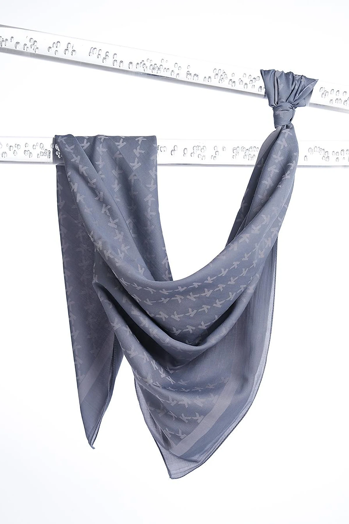 K Logo Woven Scarf Anthracite