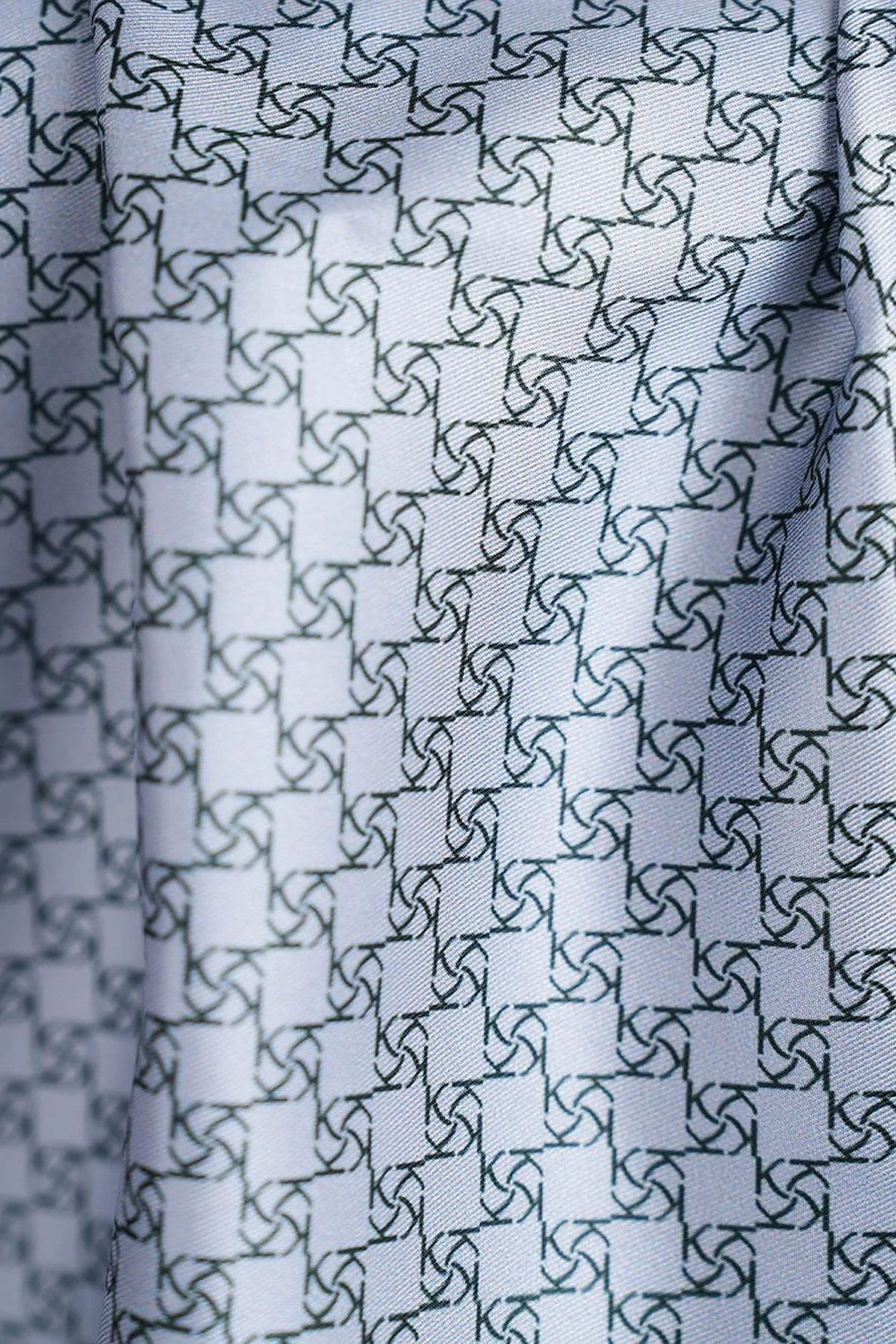 Monogram Scarf with Abstract Pattern in Anthracite Frame