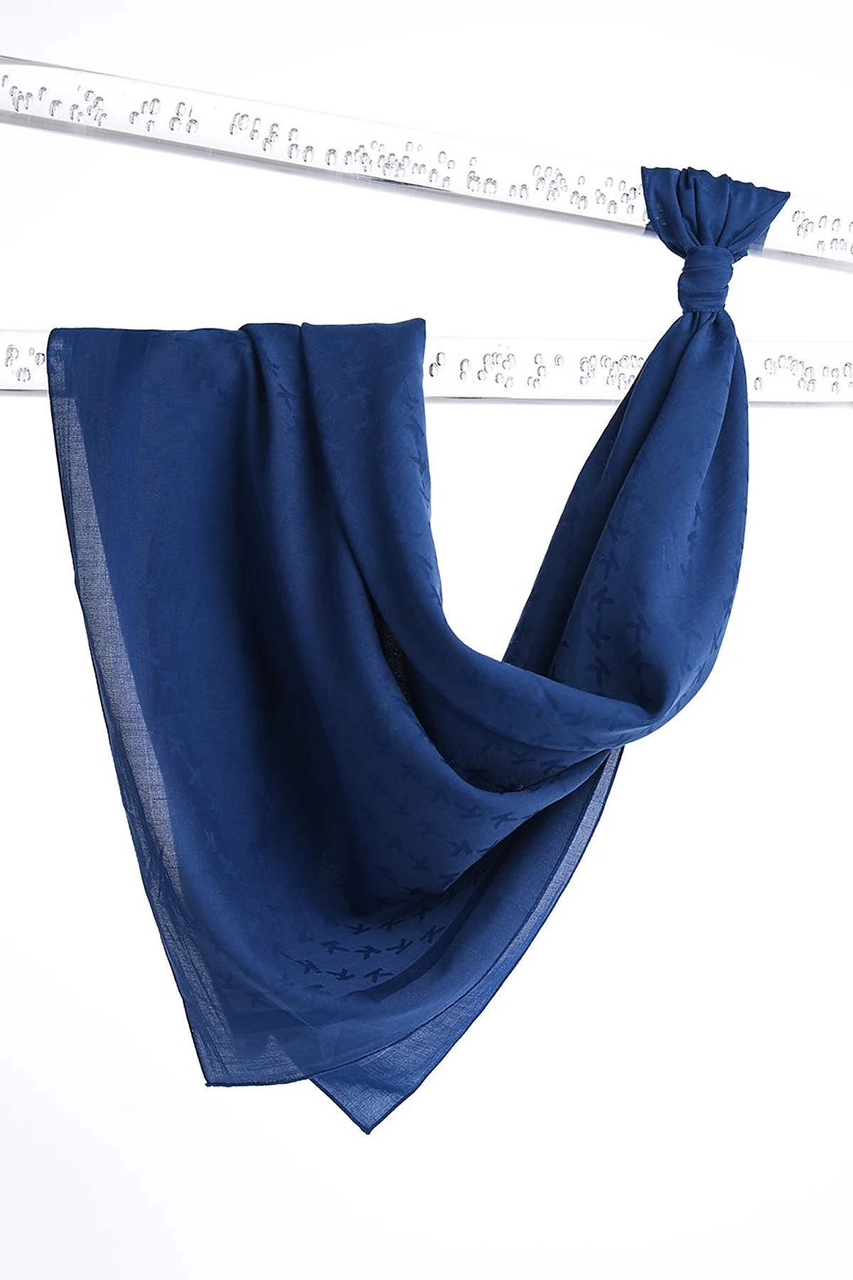 K Logo Woven Scarf Indigo