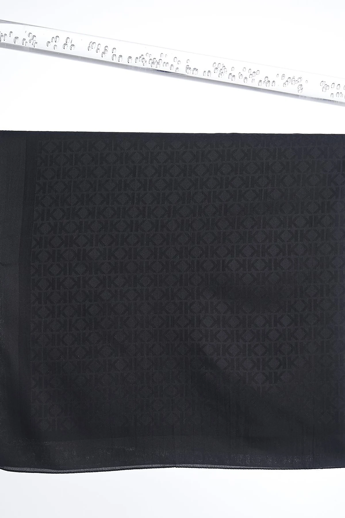 K Logo Woven Scarf Black
