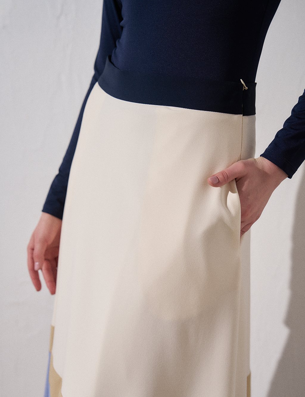 Piece A-Line Skirt Ecru