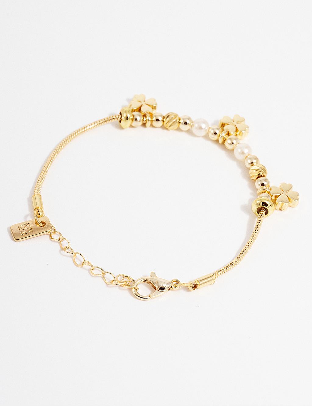 Clover Figured Bracelet Gold